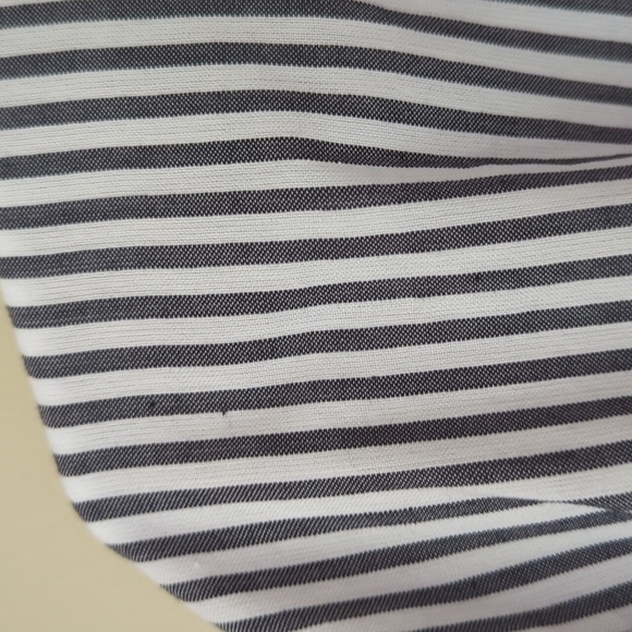 Country Store Striped Embroidered Butterfly Button Down Blouse 1X Gray White - Picture 8 of 16